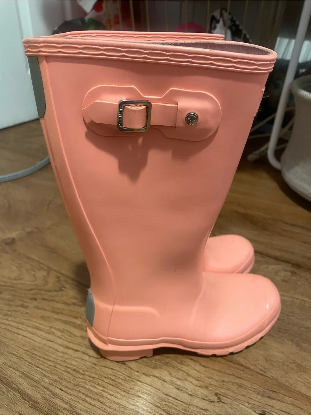 Hunter Kids Coral Pink Tall Rain Boots